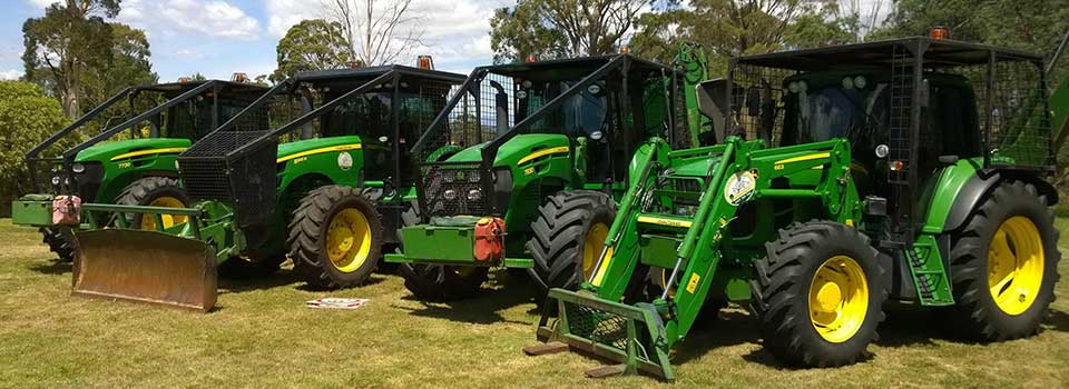 Photo of the Mulch Management fleet